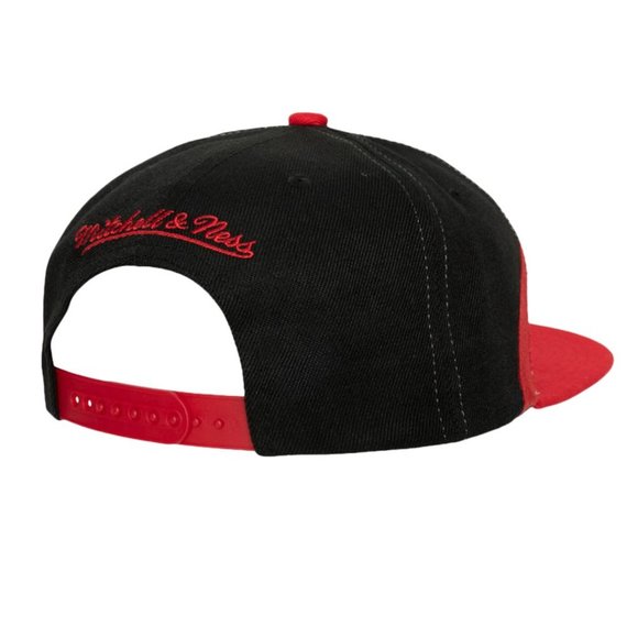 Chicago Bulls Sharktooth Snapback Hat Mitchell & Ness Vintage 90's Windy City - Picture 2 of 8